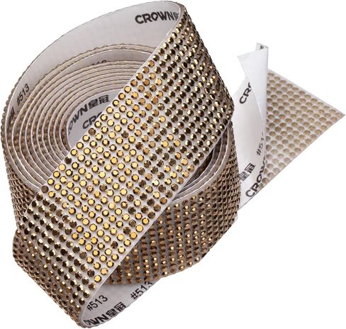 SUNYUN Well 2 Rolls 4 Yards Sparkle Shiny Crystal Diamond Self-Adhesive Bling Rhinestone Tape Glitter Ribbon for Arts Wedding Crafts Spray Paint DIY Party Decor Shoes(Bright Fushia,1.18 inch) in Saudi Arabia