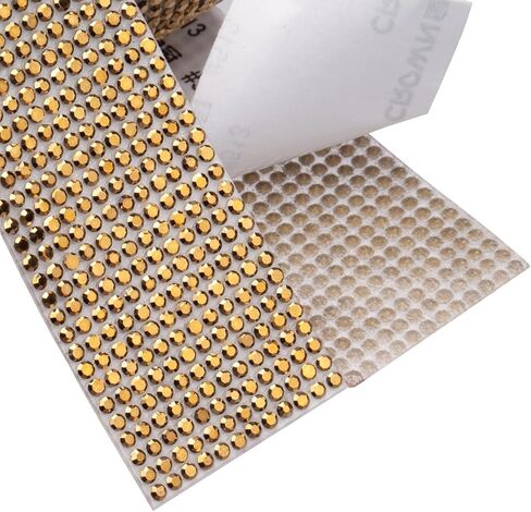 SUNYUN Well 2 Rolls 4 Yards Sparkle Shiny Crystal Diamond Self-Adhesive Bling Rhinestone Tape Glitter Ribbon for Arts Wedding Crafts Spray Paint DIY Party Decor Shoes(Bright Fushia,1.18 inch) in Saudi Arabia