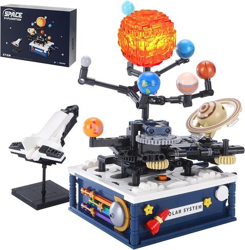 لبنات بناء نظام الطاقة الشمسية تضع ألعاب Earth Moon and Sun Orrery Toy Toy Toys لتجارب العلوم مجموعات التعلم 775 قطعة للأطفال in Saudi Arabia