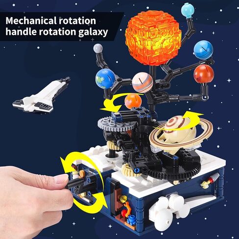 لبنات بناء نظام الطاقة الشمسية تضع ألعاب Earth Moon and Sun Orrery Toy Toy Toys لتجارب العلوم مجموعات التعلم 775 قطعة للأطفال in Saudi Arabia