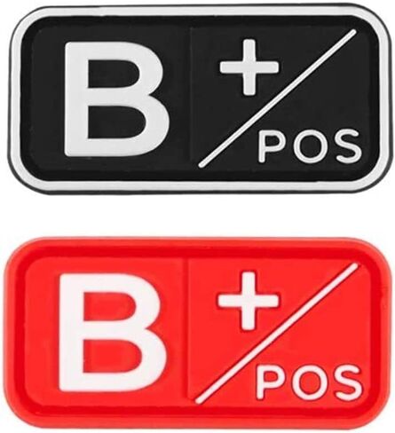 Blood Type Patch 3D PVC Rubber A+ B+ AB+ O+ Positive A- B- AB- O- Negative Rubber Patch DIY Emblem Military Medic Morale Small Patches Medical Armband Badges in Saudi Arabia