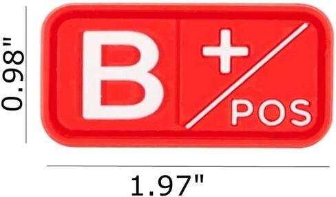 Blood Type Patch 3D PVC Rubber A+ B+ AB+ O+ Positive A- B- AB- O- Negative Rubber Patch DIY Emblem Military Medic Morale Small Patches Medical Armband Badges in Saudi Arabia