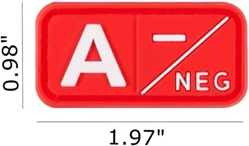 Blood Type Patch 3D PVC Rubber A+ B+ AB+ O+ Positive A- B- AB- O- Negative Rubber Patch DIY Emblem Military Medic Morale Small Patches Medical Armband Badges in Saudi Arabia