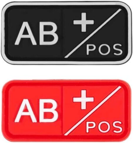 Blood Type Patch 3D PVC Rubber A+ B+ AB+ O+ Positive A- B- AB- O- Negative Rubber Patch DIY Emblem Military Medic Morale Small Patches Medical Armband Badges in Saudi Arabia