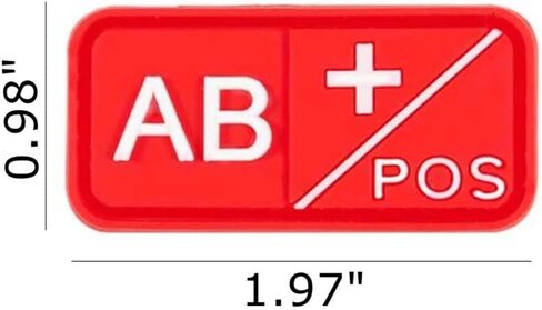 Blood Type Patch 3D PVC Rubber A+ B+ AB+ O+ Positive A- B- AB- O- Negative Rubber Patch DIY Emblem Military Medic Morale Small Patches Medical Armband Badges in Saudi Arabia