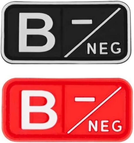 Blood Type Patch 3D PVC Rubber A+ B+ AB+ O+ Positive A- B- AB- O- Negative Rubber Patch DIY Emblem Military Medic Morale Small Patches Medical Armband Badges in Saudi Arabia