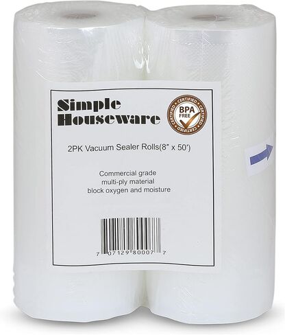 Simple Houseware 11"x50' Vacuum Sealer Bags Sous Vide Roll, BPA Free 2-Pack in Saudi Arabia