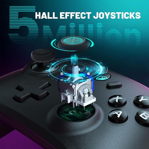 ECHTPower Switch Pro Controller, Wireless Switch Controllers with LED Light/Macro Buttons, Switch Turbo Controller with Dual Vibration/6 Axis Gyro, Pro Controllers for Switch/Lite/OLED in Kuwait