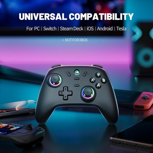ECHTPower Switch Pro Controller, Wireless Switch Controllers with LED Light/Macro Buttons, Switch Turbo Controller with Dual Vibration/6 Axis Gyro, Pro Controllers for Switch/Lite/OLED in Kuwait
