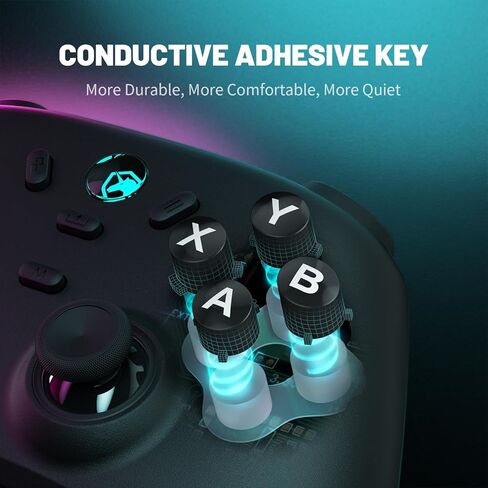 ECHTPower Switch Pro Controller, Wireless Switch Controllers with LED Light/Macro Buttons, Switch Turbo Controller with Dual Vibration/6 Axis Gyro, Pro Controllers for Switch/Lite/OLED in Kuwait