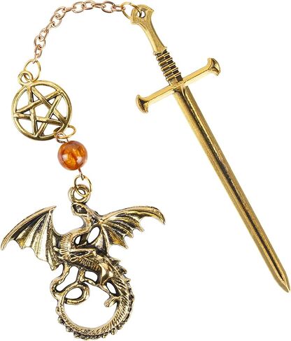 Fourth Wing Sward Bookmark - Fantasy Cool Dragon Page Mark Reading Men Boys Kids Unique Tassel Metal Antique Green Bookmarks for Book Club Students Teachers School Supplies Birthday Gifts in Kuwait