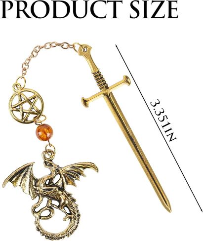 Fourth Wing Sward Bookmark - Fantasy Cool Dragon Page Mark Reading Men Boys Kids Unique Tassel Metal Antique Green Bookmarks for Book Club Students Teachers School Supplies Birthday Gifts in Kuwait