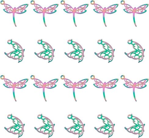 DICOSMETIC Dragonfly & Hummingbird Stainless Steel Animal Pendants for Jewelry Making in Saudi Arabia