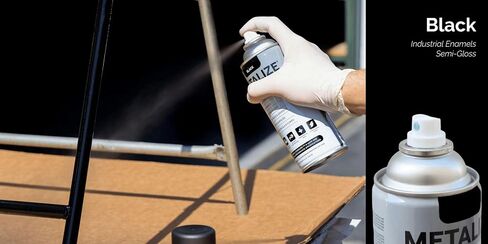 Paints For Industry Industrial Enamel, Aerosol Spray Paint - Steel Metal Iron Machinery - Case of 12 (Semi-Gloss Black) 8-S-1722CS in Saudi Arabia