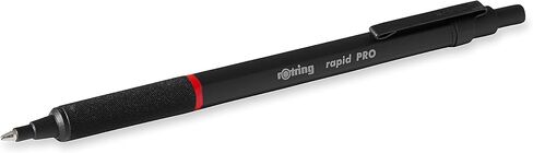 rOtring Rapid Pro Retractable Ballpoint Technical Drawing Pen, Black Barrel, Medium Point, Blue Ink(1904292) in Saudi Arabia