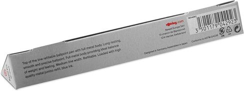 rOtring Rapid Pro Retractable Ballpoint Technical Drawing Pen, Black Barrel, Medium Point, Blue Ink(1904292) in Saudi Arabia