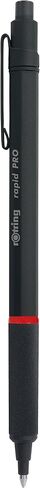 rOtring Rapid Pro Retractable Ballpoint Technical Drawing Pen, Black Barrel, Medium Point, Blue Ink(1904292) in Saudi Arabia