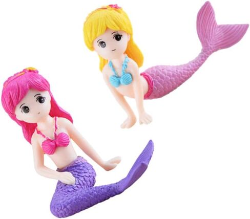 EXCEART 4pcs Miniature Mermaid Landscape Aquarium Decoration Ornament for Decorations DIY Crafts Fish Tank (Color Random) in Saudi Arabia