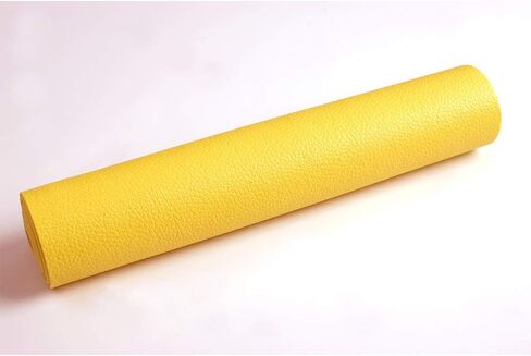 HGUAN Double Sided Faux Leather Sheets 7.9"X26.5",Used to Make Leather Earrings, Hair Bows, Sewing and Different DIY Projects (Yellow) in Saudi Arabia