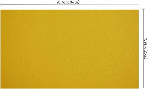 HGUAN Double Sided Faux Leather Sheets 7.9"X26.5",Used to Make Leather Earrings, Hair Bows, Sewing and Different DIY Projects (Yellow) in Saudi Arabia
