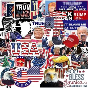100 Pack Trump Stickers, Bumper Sticker, Trump Decal for Laptop, Phone, Car, Water Bottle
