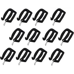 12Pcs Black 25mm/1inch G Hook Webbing Connecting Buckles Adjustable Plastic Tri-Glide Slides Backpack Strap Clips Replacement for Luggage Outdoor Camping Sports Buckles Fasteners, Buckles