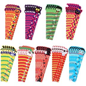 CCINEE 54PCs Halloween Bookmark Rulers for Kids, Ghost Bat Spider Themed Ruler Markers for Classroom Rewards, Trick or Treat Prizes, Party Decorations (9 Designs)