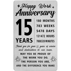 25th Work Anniversary Card - Happy 25 Year 25th Work Anniversary Decorations - Thank You 25 Years Work Gifts