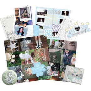 Hearts2Hearts - أول ألبوم واحد [The Chase] (Package Ver.) Book Book + Jewel Case & Cd -R + ملصق كلمات + قالب التاج الورقي + شارة PIN