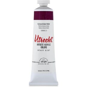 Utrecht Artists' Acrylic Paint - Quinacridone Violet, 2 oz tube