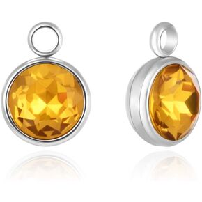 Adabele Grade A Surgical Stainless Steel 6mm Small 10mm Loose Birthstone Charm Drop Pendant Tarnish Resistant Hypoallergenic For DIY Craft Jewelry Making
