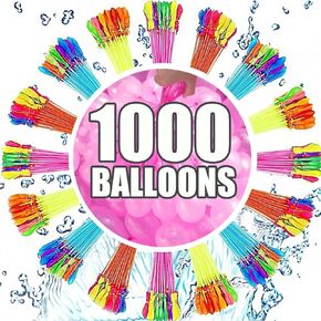1000 Pcs Self-Sealing Water Balloons Quick Fill,Multi-Colored Outdoor Swimming Pool for Summer Parties