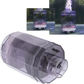 Pssopp Aquarium Filter Bucket, Round Fish Suction Filter Multi Layer Filtration Aquarium Fish Stool Suction Collector