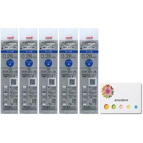 uni jetstream edge 0.28mm ballpoint boint boint balls （SXR-203-28 Blue） 5 pack/amazdone sticky notes set ، 6 قطعة مجموعة