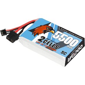 5500mAh 2S 7.4V 5C LiPo Battery with XT60 Connector for Radiomaster TX16S, CD2S55005