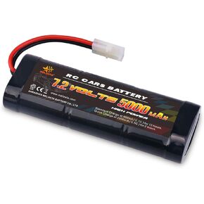 melasta 7.2 Volt 5000mAh High Capacity RC Battery, 10C Discharge Rate High Performance 6 Cell NiMH Battery Pack Compatible with Tamiya Connector RC Racing Cars, RC Trucks, RC Tanks, RC Boats
