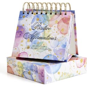 Bright Every Day Daily Flip Calendar with Inspirational Quotes - Motivational Perpetual Calendar Desk Office Home Decor for Women, Gifts Desk Accessor