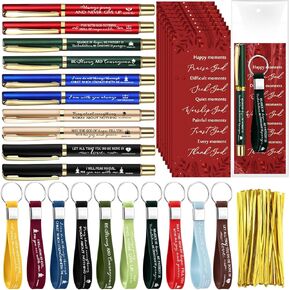 LINCIA 30 تحدد عيد الأب الهدية المسيحية بكميات كبيرة القلم الديني الكتب الملهمة من الكتاب المقدس المرجعية مفاتيح السيليكون الديني للرجال أمهات عيدات الكنيسة صنداي مدرسة العائلة