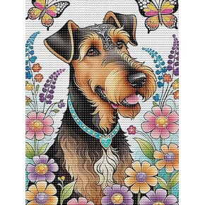 upablunso airedale terrier dog dacmond kits للبالغين ، والحيوانات Diamond Paint