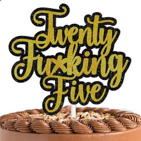 Gold Glitter Funny Twenty One Cake Topper for Funny 21 Years Old Theme Party Decorations Men Women Boys Girls Happy 21st Birthday Wedding Anniversary Party Decor Supplies
