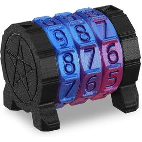 Life Counter Wheel Gradient Game Counter Health Tracker for TCG, TRPG Card Games Board Table top Games, 3 Rings Blue and Purple