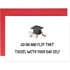 High School Student Graduation Greeting Card, Funny Congratulations Graduation Card for Friend Kids, Go to College Congrats Card