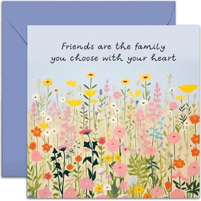 Old English Co. Bestfriend Card - بطاقة عيد ميلاد الأصدقاء مع تصميم الأزهار - بطاقات عيد ميلاد لأفضل صديق للمرأة - بطاقة عيد ميلاد أنثى هدية لها - Bestie BFF | فارغ داخل الظرف