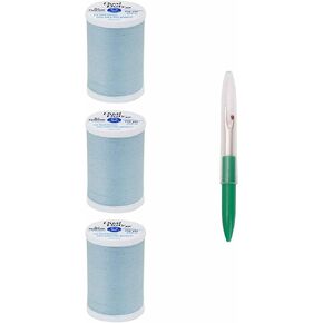 معاطف و Clark خياطة الخياطة Dual Duty XP الغرض العام Poly Thread 250 ياردة (3 حزم) Blue Aqua S910-5420-3p مع التماس التماس