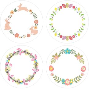 200 PCS ملصقات يوم عيد الفصح ، ملصقات زهرة البيض زهرة الزهرة على غرار ملصقات علامات عيد الفصح لالتفاف الصناديق ، ملصق عيد الفصح لأغطية ماسون توابل مخزن التوابل ، 2 بوصة