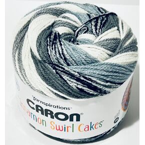 Caron Cinnamon Swirl Cakes Yarn - Cookie Cream Swirl, Black & White