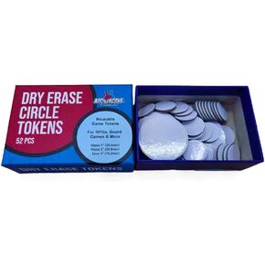 ألعاب APOSTROPHE DRY ERASE TOKENS - 52 قطعة ألعاب لوحية قابلة لإعادة الاستخدام (1 "، 2" و 3 ") ، DIY ، RPG - قم بإنشاء البلاط المخصص الخاص بك