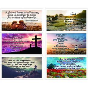 NewEights Spanish Popular Bible Verses (Be Strong & Courageous) Bookmarks (60-Pack) - Perfect Giftaway for Ministries and Sunday Schools – Daily Motivational Card Set – Collection Set Book