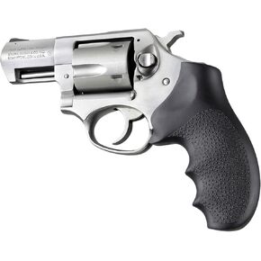 Hogue Rubber Monogrip Revolver Rubber Grips with Finger Grooves for Ruger SP101, Black - 81000