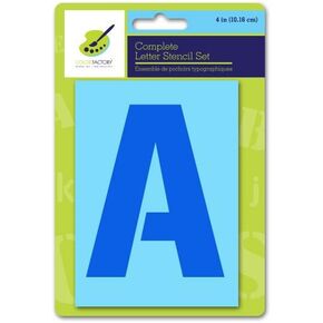 Color Factory PA718E مجموعات استنسل رسائل كاملة ، 4in ، 4 "